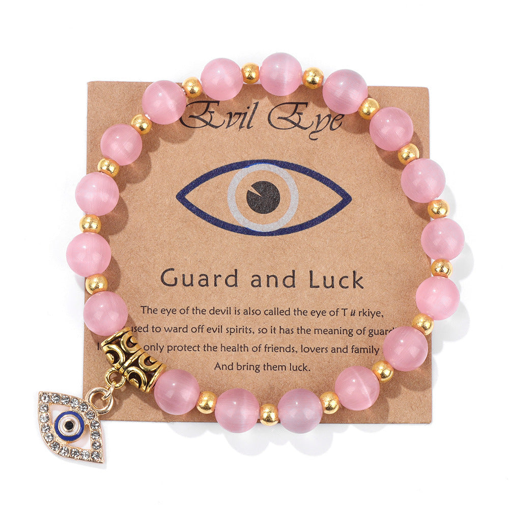 Perlenarmband mit Blatt-, Herz- und Sternmotiven