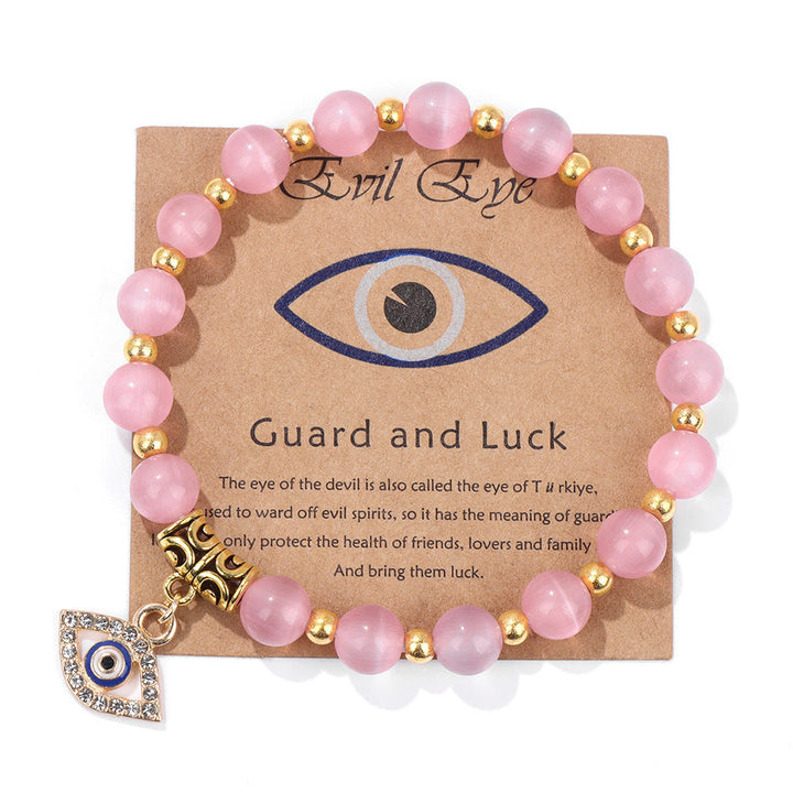 Perlenarmband mit Blatt-, Herz- und Sternmotiven