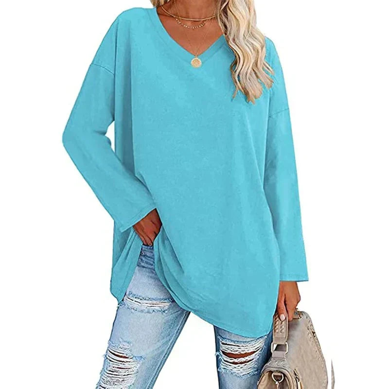 W&W Mode | V-Ausschnitt Gestrickter Top für Damen - Stilvoller und Bequemer Pullover