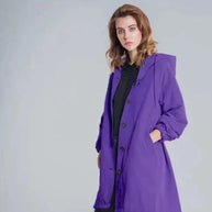 Übergroße Kapuzen-Windbreaker-Regenjacke