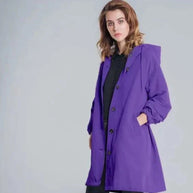 Übergroße Kapuzen-Windbreaker-Regenjacke