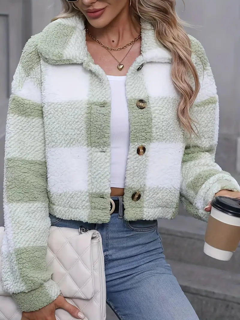W&W Mode | Bequeme Winterjacke mit langen Ärmeln und Knöpfen | Warme Oberbekleidung für den Winter