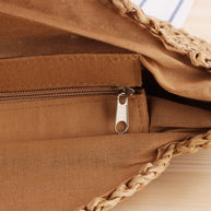 WW | Schlichte Runde Schultertasche Strohtasche Sommer Strandtaschen