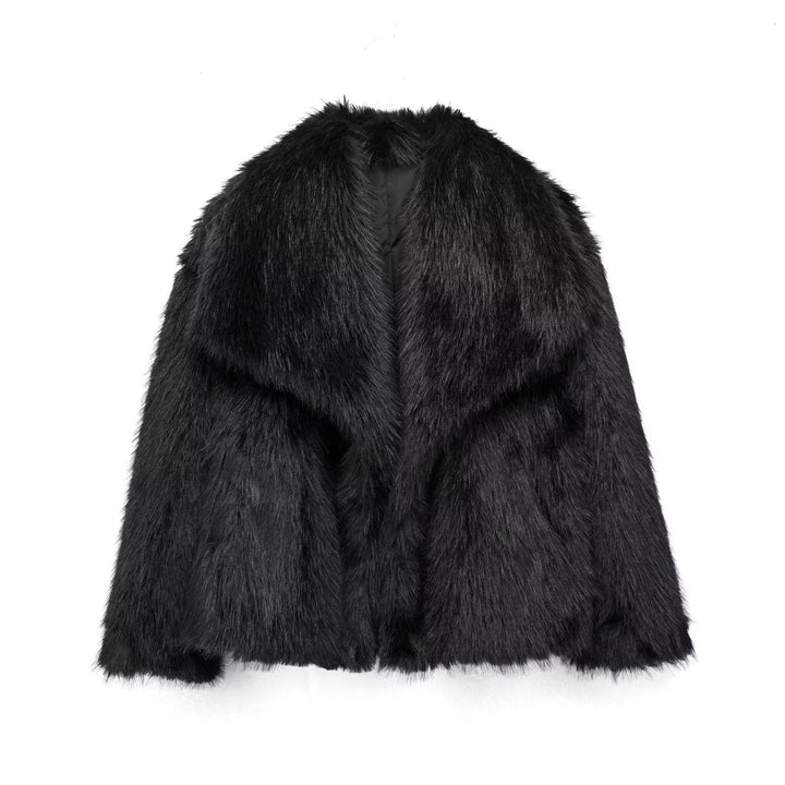 W&W Mode - Damen Herbst, Winter Pelz Mantel Imitation
