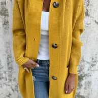 WW | Lässiger Herbst Strickcardigan mit Kapuze für Frauen