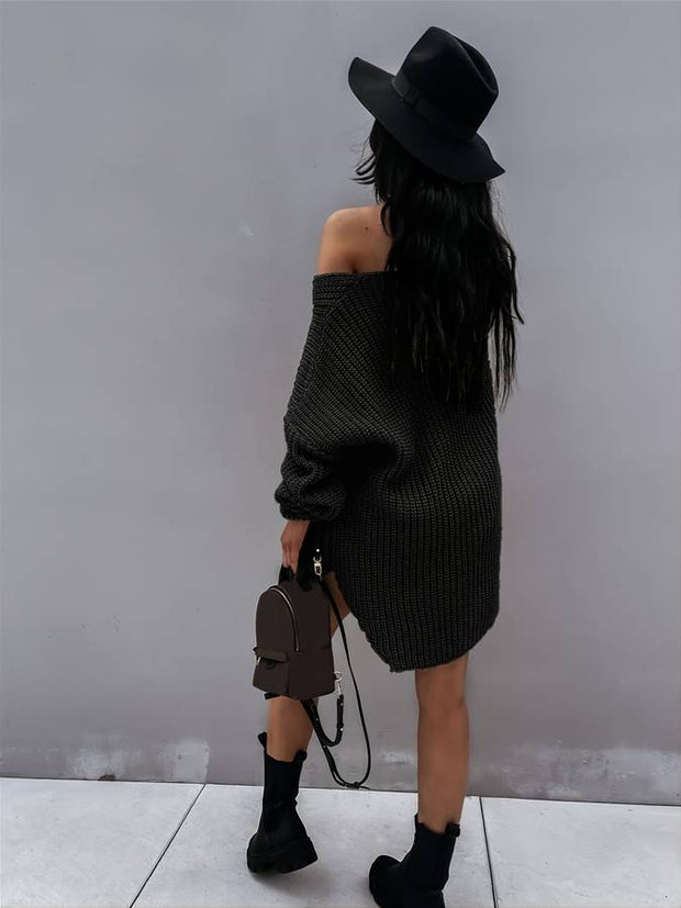 WW - Übergroßes Strickkleid