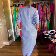 WW | Gestreiftes Hemdkleid In Lässiger Passform