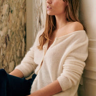 WW | grob gestrickter Cardigan-Pullover