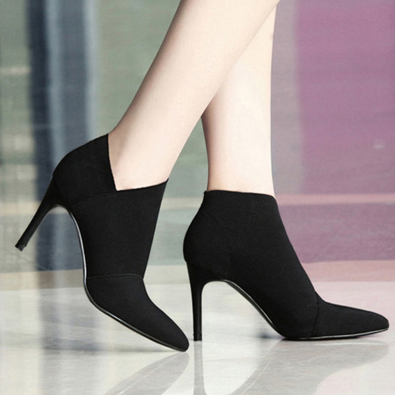 WW | Damenschuhe für Jugendliche Höhe 8,5 cm Absatz Material Stiefel