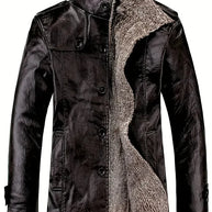 WW | herren lederjacke mit fleecefutter