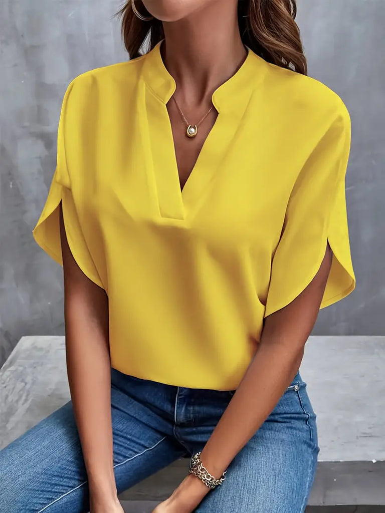 WW | Stylische Leichte V-ausschnitt Bluse