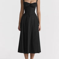WW - Midikleid mit tailliertem Oberteil und ausgestelltem Rock | Minikleid mit Spaghettiträgern