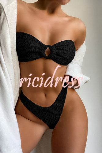 WW Bandeau-Bikini mit Ringausschnitt