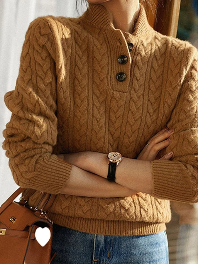 WW | Kabelgestrickter Winterpullover Für Damen