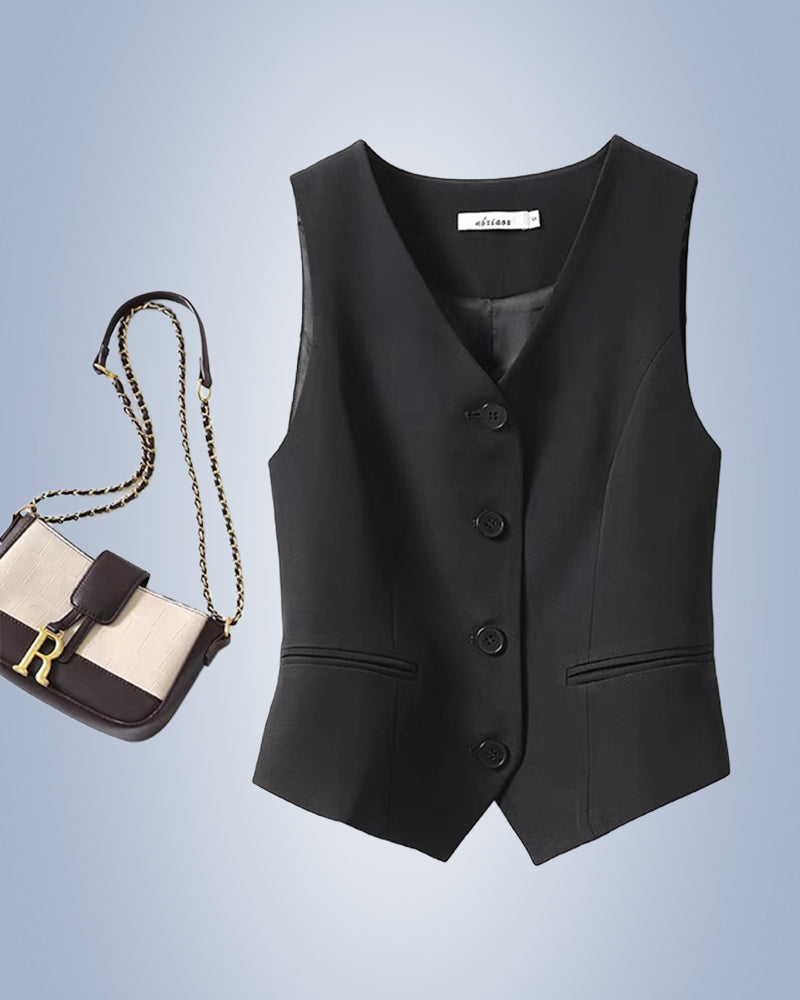 WW | Einfarbige Temperament Weste für Frauen