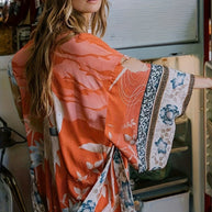 WW | Bedruckter, Vom Kimono Inspirierter, Stylischer Strandüberwurf
