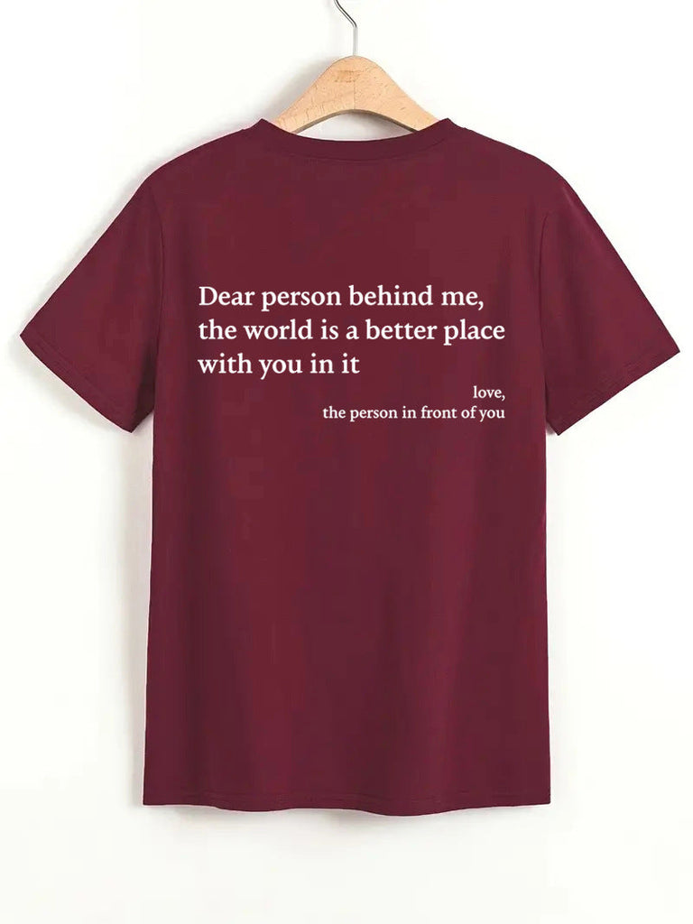 WW | Damen T-Shirt Mit Rundhalsausschnitt Und Slogan