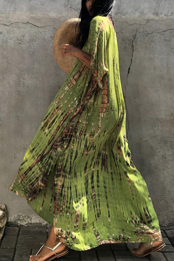W&W Mode Freely – Lockeres Überwurfkleid im Batik-Boho-Stil