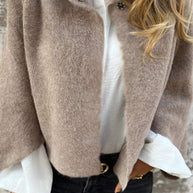 WW | Rundhals-Wolljacke Für Frauen Mit Langen Ärmeln