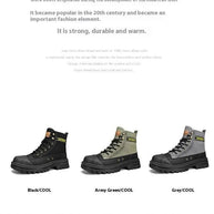 WW | Herren lässige sportliche Canvas Stiefel mit dicker Sohle