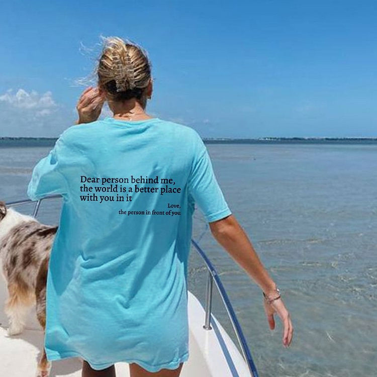 W&W Mode | Damen T-Shirt Mit Rundhalsausschnitt Und Slogan