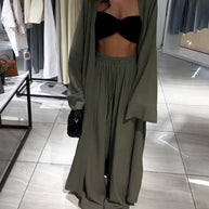 WW | Leinen Kimono Und Hosen Satz