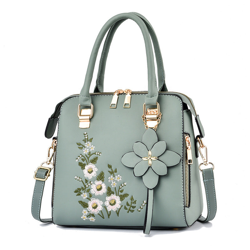 WW | Bestickte Handtasche Für Damen Mit Schulter Und Messenger Design
