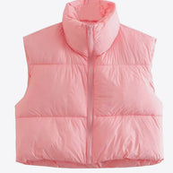 WW | Zip-Up Drawstring Puffer Weste