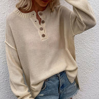 WW Solid Color Übergrößen V-Ausschnitt Pullover