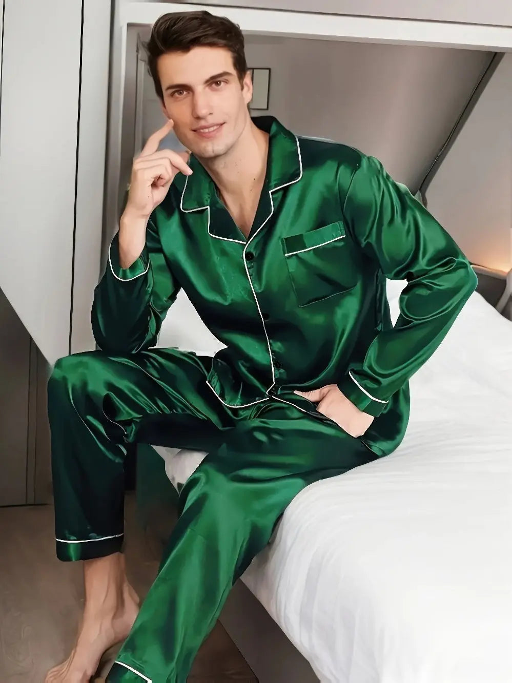 W&W Mode | Pyjama Satz Aus Seiden Satin