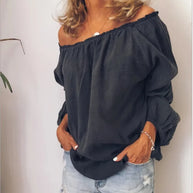WW | Off Shoulder Bluse Mit Eleganten Ballonärmeln