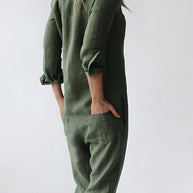 Scarlett™ - Overall mit langen Ärmeln und Knöpfen