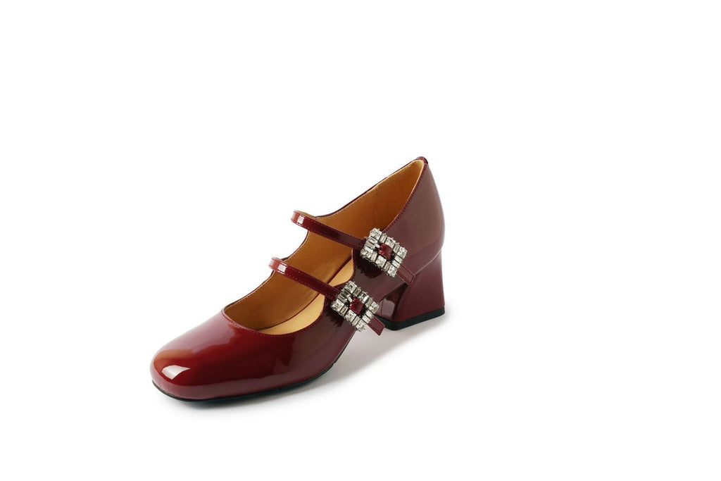 WW | Rund Kopf Chunky Absatz Niedrig Schnitt Bequeme Pumps