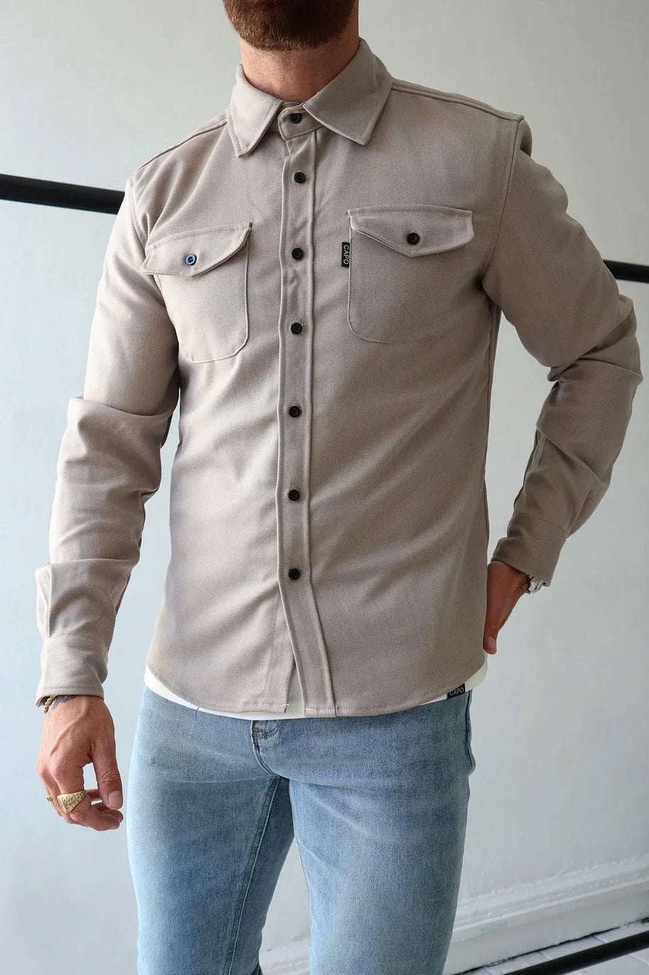 WW | Premium-Jacke mit Knopfverschluss für Herren | Stylische und bequeme Jacke