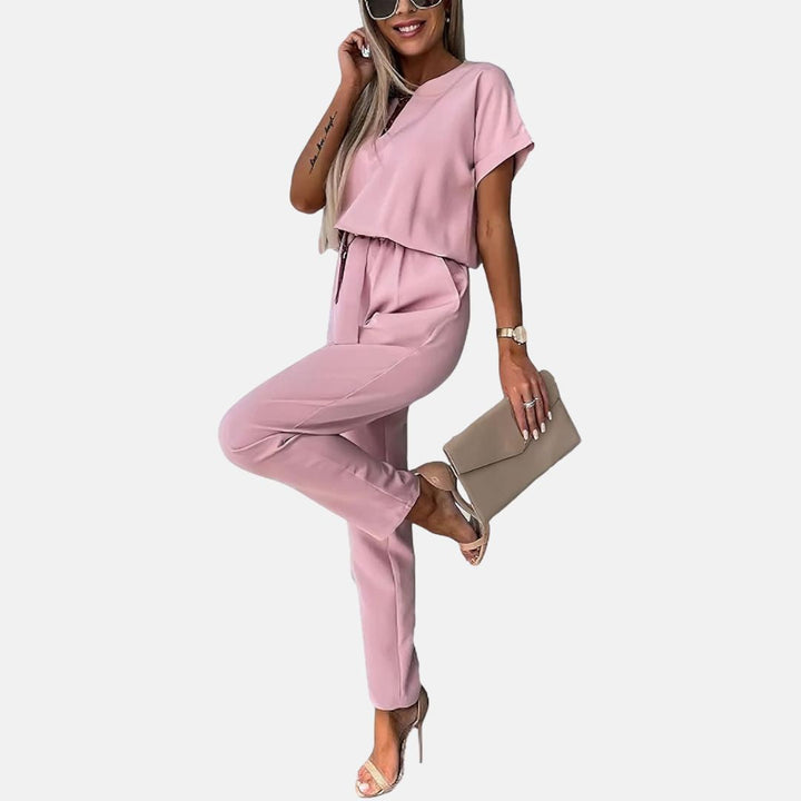 W&W Mode | Eleganter, festlicher Kurzarm-Damen-Overall für den Sommer