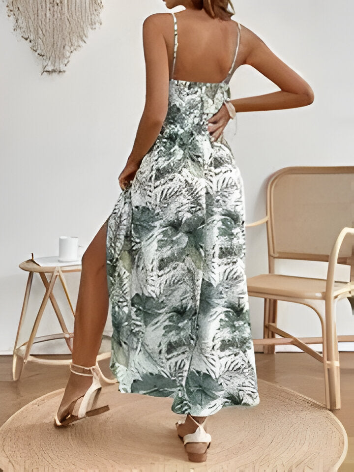 W&W Mode | Elegantes Ärmelloses Geteiltes Kleid Für Frauen