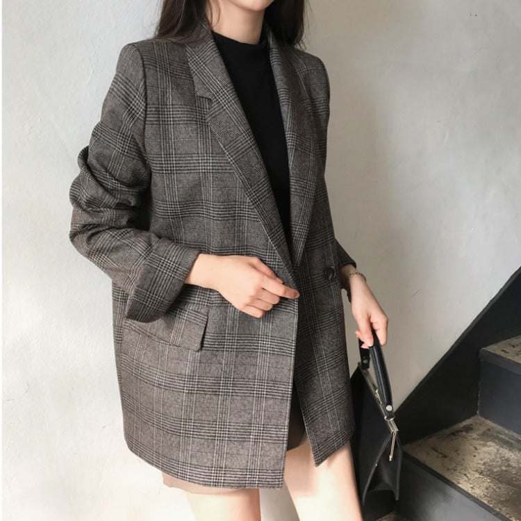 WW | blazer mit karierter jacke