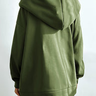 WW | Comfort - Extrem bequemer langer Zip-Up-Plüsch-Hoodie mit Kapuze für Damen