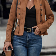 WW | Schlichte Doppelte Dekorative Jacke