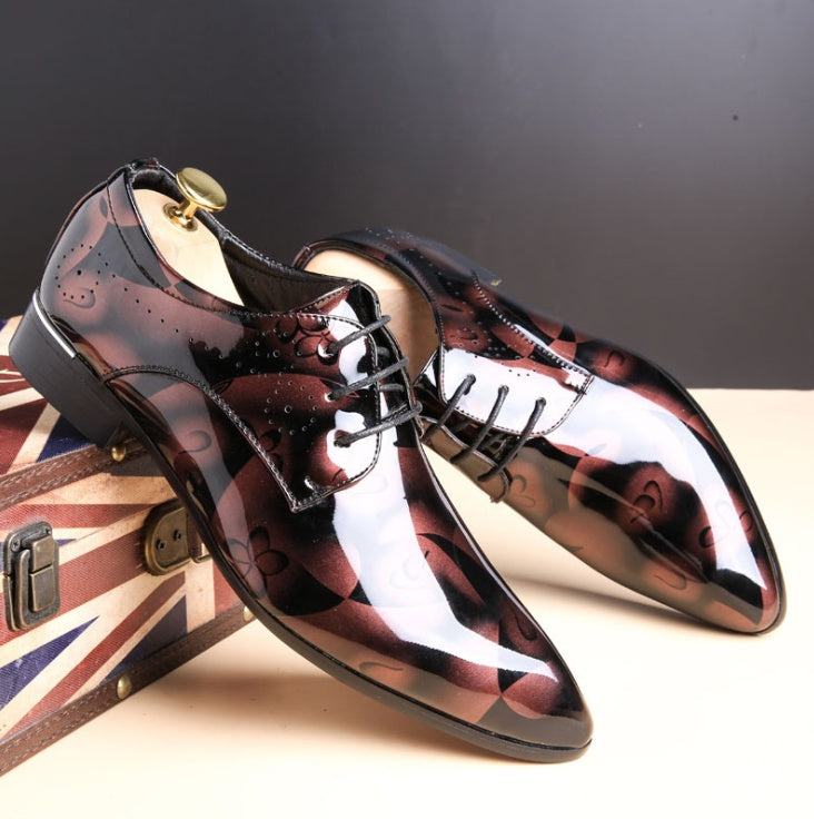 WW | Große Herren Business Freizeitschuhe Aus Glanzleder