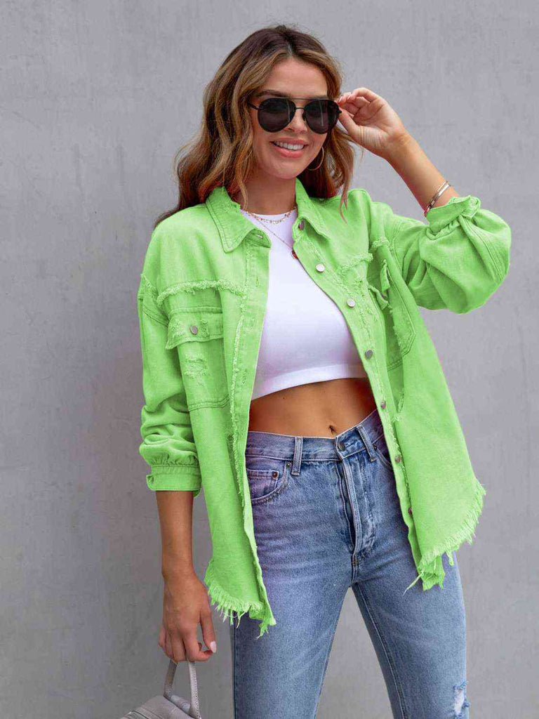 WW | Zerrissene Drop Shoulder Denim Jacke