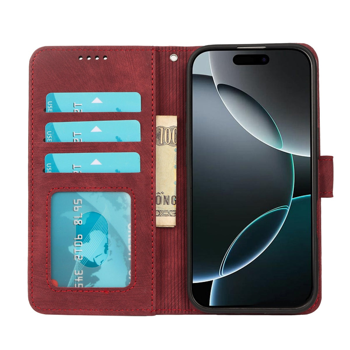 W&W | Apple kleine runde Schnalle Flip Handyhülle