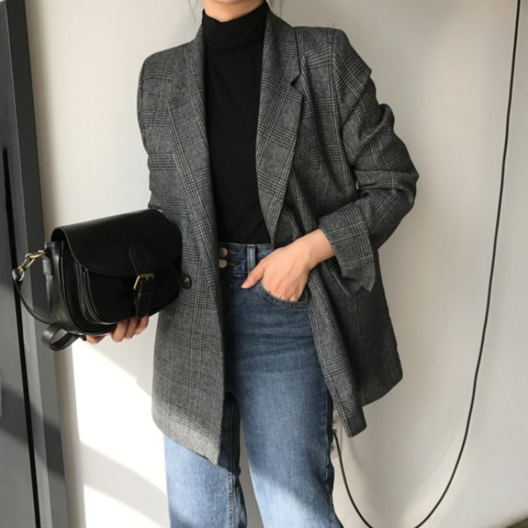 W&W Mode | blazer mit karierter jacke