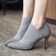 WW | Damenschuhe für Jugendliche Höhe 8,5 cm Absatz Material Stiefel