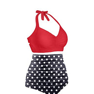 WW | Zwei Stück Sweetheart Ausschnitt High Waist Bikini Satz