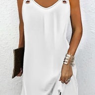 Ärmelloses schickes Sommerkleid