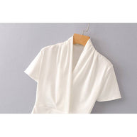 WW Eleganter Wickel-Body mit V-Ausschnitt