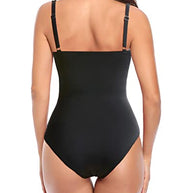 WW | V-Ausschnitt Bauch Kontrolle Badeanzug Damen Slimming Einteiliger Badeanzug