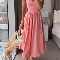 WW | Rosiedress U Neck Taillierter Swing Maxi Cami Kleid