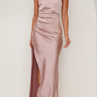 WW | Rosiedress Rückenfrei Seitenschlitz Maxi Cami Kleid